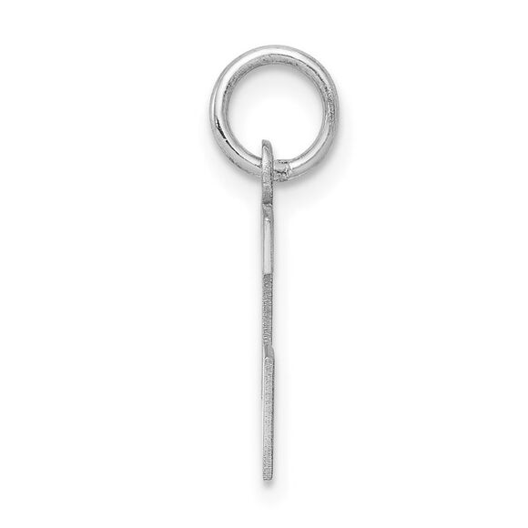 Sterling Silver, Amanda Collection Small Block Style Initial L Pendant - Picture 2 of 5